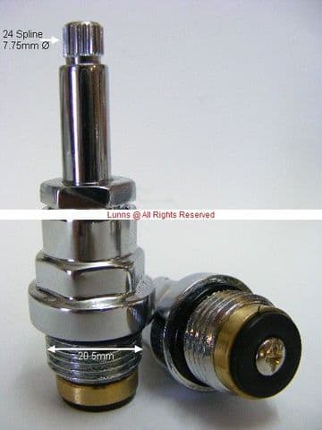 Bank 1/2" BS5412 Chrome Washer Valve T24-29B - Pair - Bespoke Part