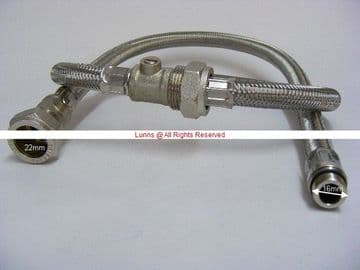 Bank 16mm x22mm 500mm Flexible Tap Tails - Pair TT24 - Bespoke Part