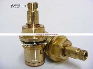 Bank 28-22 1/2 Inch 28 Spline Ceramic Disc Cartridge Valves TM30 Pair