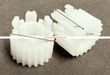 Bank 5 Turret 15.25 White Head Carrier Pair - Bespoke Part T2052AB
