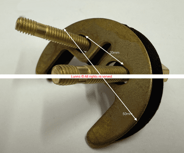 Bank 50mm OD 20mm CC M5 Twin Rod Basin Mixer Sink Mixer Fixing Kit C75BRASS