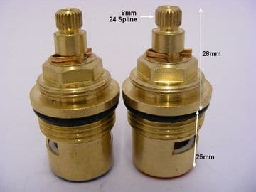 Bank CD XZ 24 Mk4 Bath Cartridge Valve (Thin Neck for Head Carrier) T24-9 - Bespoke Part