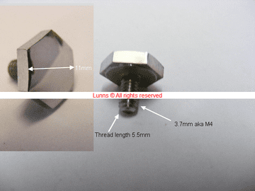 Bank CPen Diverter Bolt 4mm Ø Screw B54CPEN - Bespoke Part