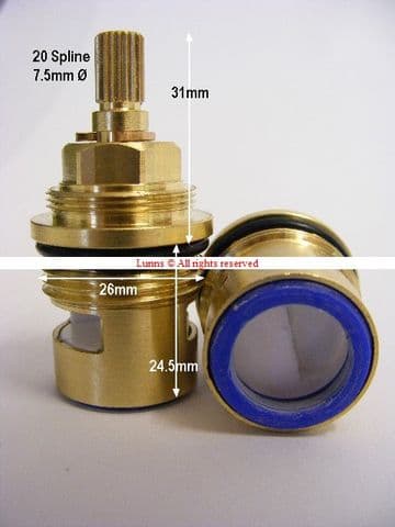 Bank Half Turn Bath Cartridge Valve B546504368711 T20-132 - Bespoke Part