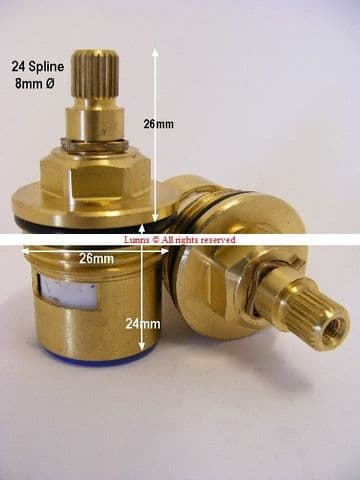 Bank K22 3/4" NST Bath Cartridges Pair T24-34A - Bespoke Part