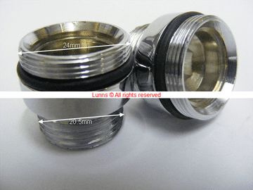 Bank M24x1/2 Chrome Shower Outlet Nipple DIV3 - Bespoke Part