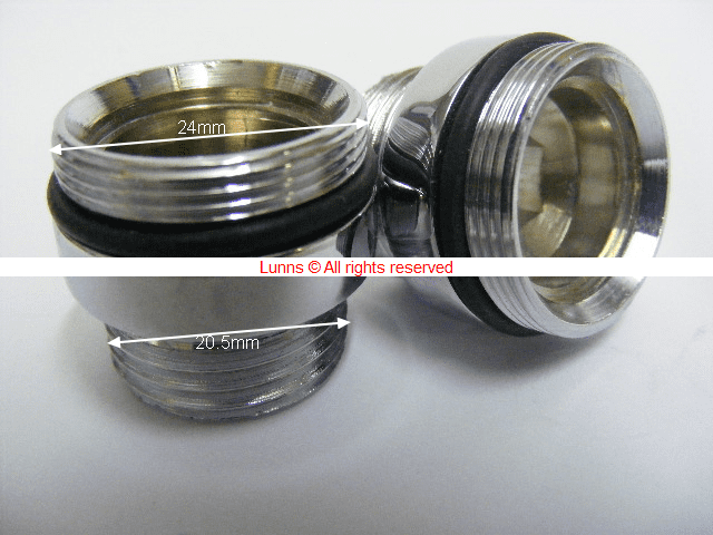 Bank M24x1/2 Chrome Shower Outlet Nipple DIV3 - Bespoke Part