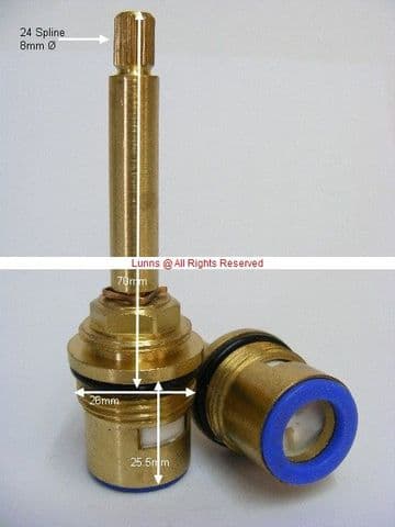 Bank No31 Tall Boy 2670 Ceramic Disc Cartridge BS5412 CD XZ 24 Cold T24-16A - Bespoke Part