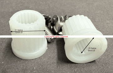 Bank RENE2025 Head Carriers 12mmx21 Spline OD- 8mm 20 Spline IDPair - Bespoke Part