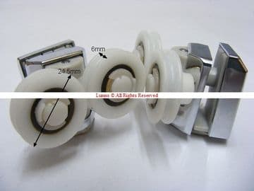 Bank Series LA 24.5mm Diameter Groove Track Wheel Roller Assembly Each BR1 - Bespoke Part