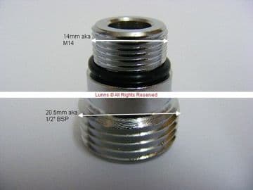 Bank Shower Outlet Nipple 1/2" BSP x M14 DIV3+V- Bespoke Part