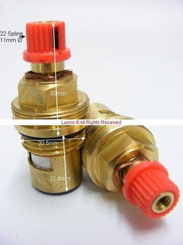 Bank SLTG Mk2 24 Spline Valve c/w Red Head Carrier AL1-1 (pr) - Bespoke Part