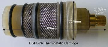 Bank Thermostatic Screw In Shower Cartridge Threaded+4 Orings B546457- Bespoke Part