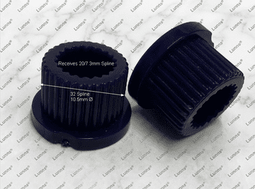 Bank Top Hat Blue HC1 Tight 20/32 Spline Head Carrier Pair - Bespoke Part