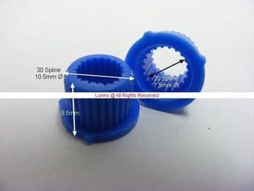 Bank Top Hat Blue HC1 Tight 20/32 Spline Head Carrier Pair - Bespoke Part