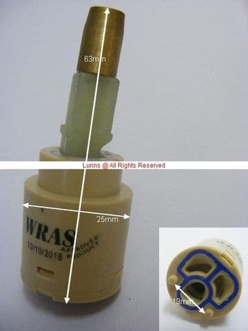 Bank Wanhai W25D 25mm Cassette Cartridge Valve cw Brass Extension 1ALD3 - Bespoke Part