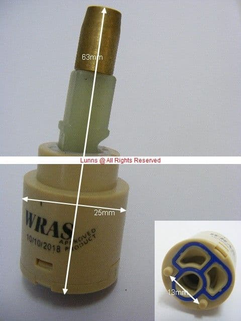 Bank Wanhai W25D 25mm Cassette Cartridge Valve cw Brass Extension 1ALD3 - Bespoke Part