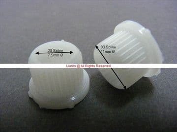 Bank White Head Carriage 20 Spline x 30 Spline Pair HC37 - NLA Bespoke Part