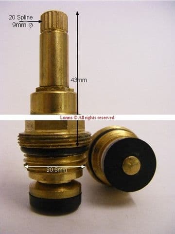 Bank20 FF Series Short BS5412 9mmx20 Spline Tap DTF Washer Valve B54XB064 T20-35