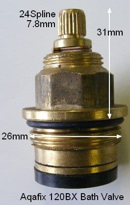 Bank24 120BX 24 Spline Washer Valves T24-6 PAIR Bespoke Part