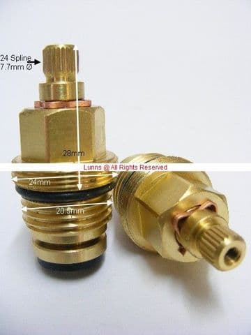 Bank24 Hassem 1/2" Basin DTF Washer Valve Pair T24-35C