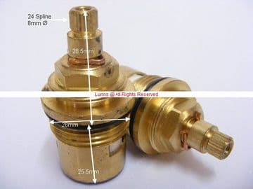 Bank34 XZ24 26-285 Ceramic Disc Bath Cartridge CCW ONLY T24-53