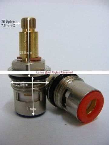 Bank49 XZ20 Silver Brass NST 2029 Ceramic Disc Cartridge Valve Pair T20-15 MK2 Bespoke Part