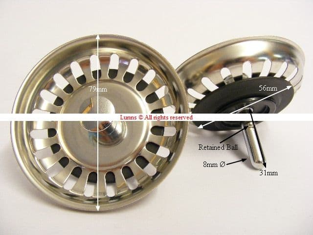 Basket Strainer Waste Plug SSTS W2-81