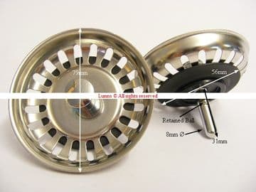 Basket Strainer Waste Plug SSTS W2-81