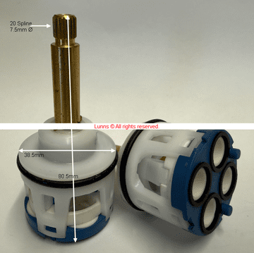 Bathstore 80.5mm 2W 4 Hole Shower Diverter Cassette SC39805