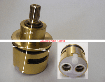 Baxi Brass Diverter 31D 2 Hole Round Holes 52.5mm OV - Bespoke Part