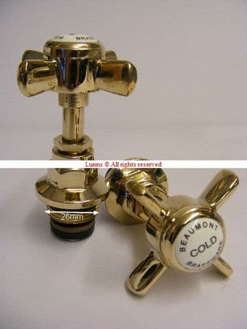 Beaumont 3/4" BS5412 26mm Bath Headwork Antique Gold (Pair) UOL4-23 - Bespoke Part