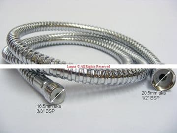 Bellosta Romina 1/2" Female x 3/8" Male Chrome Shower Hose UOL6-8-2 - Bespoke Part