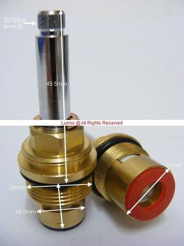 Bensham 30 Spline 24mm Thread 1010 Tall Boy Chrome Ceramic Disc Cartridges 3024 - Bespoke Part