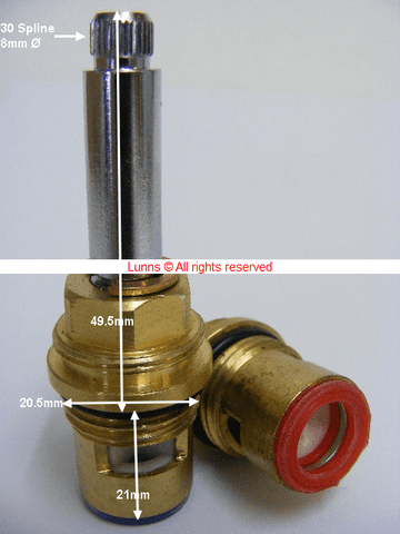Bensham 30 Spline 302049 Tall Boy Chrome Ceramic Disc Cartridge PKIT MRFCRM Pair - Bespoke Part