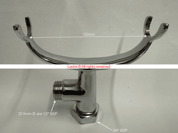 Bensham BSM Cradle for Bath Shower Mixer Chrome - Bespoke Part