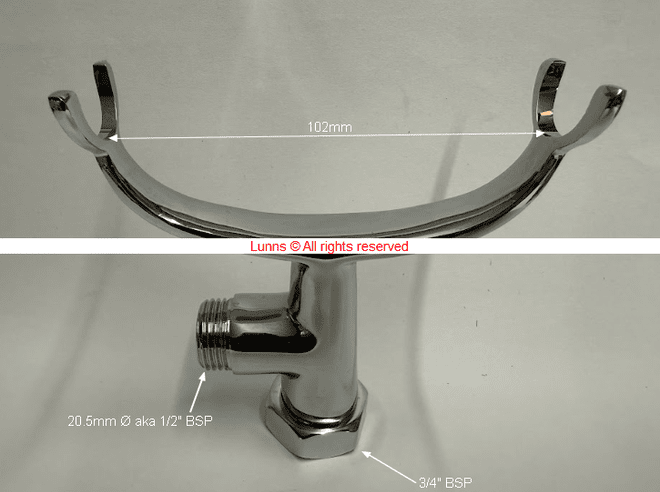 Bensham BSM Cradle for Bath Shower Mixer Chrome - Bespoke Part