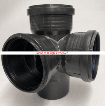 BLACK 110mm Soil Corner Branch - Bespoke Part