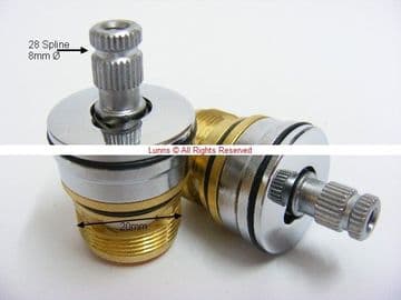 Blade Mall28 Mini Ceramic Disc Cartridge Valves Pair c/w Chrome Shroud UT2087- Bespoke Part