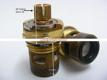 Borma Jado MODX2 1/2" Ceramic Disc Cartridge TM9T18x10 - Bespoke Part