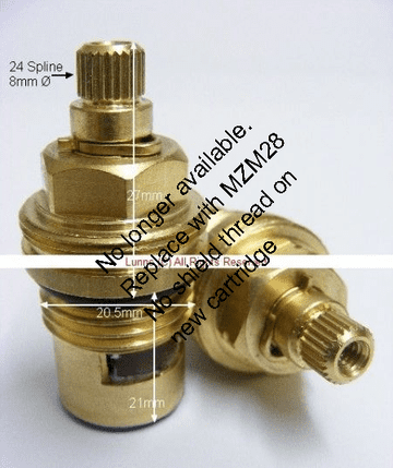 Brev MZM28 1/2" Ceramic Disc Cartridge Valve BS5412 T24-31 - Pair