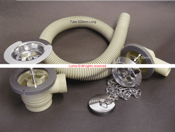 Brill Extra Thick Combined Bath Waste and Overflow (50mm Thick 920mm Tube - Bespoke Part
