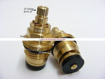 Bristan 24 Spline Colonial Mk2 Basin Tap Washer Valve B5427018711 T24X16 - Pair