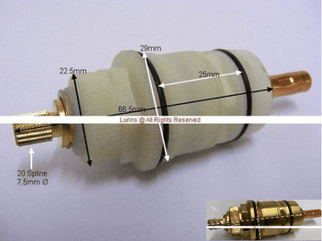 Bristan LL Circa 2010 Nylon (Now Brass) Screw In Thermostatic Shower Cartridge 3X SCX28