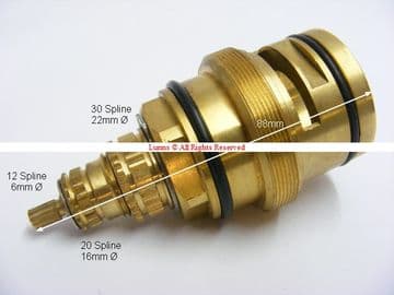 Bristan SK971007 Mini19 Multi Spline Brass Cartridge SCX50A- Bespoke Part