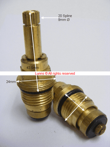 Bristan Victoriana Mk1 FF Deep Washer Valve EACH AL17-1-RICK2 - Bespoke Part