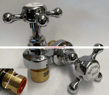 Burlington 3/4" 5412 26X24 Bath Tap/Mixer Ceramic Disc Headwork Kit Pair MIXUOL2-4A - Bespoke Part