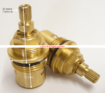 Burmese57 2632 3/4" WRAS Shower Ceramic Disc Cartridge 32.5.26.24.5 T203C Each - Bespoke Part