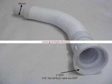 Castle 2"BSPx40mm Flexible Flush Pipe 550mm Long - Bespoke Part