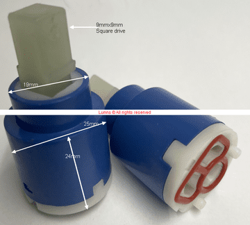 Castle 25mm Blue Flat Base Cassette Cartridge WIND C46 - Bespoke Part